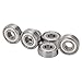 HERCHR 608 2RS Ball Bearings, 8PCS Bearing Steel Double Sealed Miniature Deep Groove for Furniture Wheel, Skateboards, Inline Skates, Scooters (7mm x 22mm x 9mm)