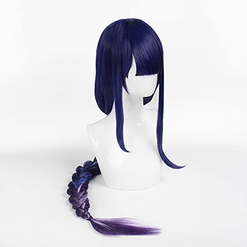 OSIAS Color Gradient Raiden Shogun Genshin Impact Cosplay Wig for Woman and Girls, Raiden Shogun Wig - Image 4
