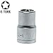 Teng Tools E10 1/2 Inch Drive Female E-Torx Star TX-E Chrome Vanadium Socket | Mechanic Tool | Hand Tool - M120710-C