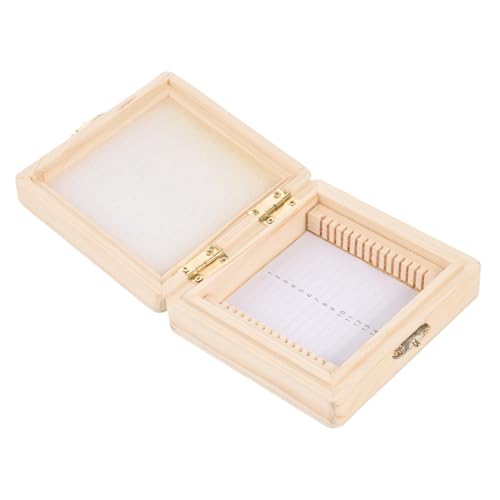 BELLIFFY Scientific Slide Storage Box Microscope Slides Case 15 Slots Reusable for Lab Use