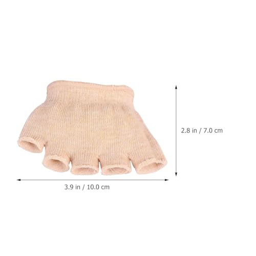 Image of 4 Pairs Open-Toe Five Toe Socks for Women with Elastic Forefoot Support Pad Breathable Peep Half Socks No-Show for Yoga Fitness