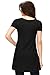 Made By Johnny MBJ WT769 Womens V Neck Trapeze Tunic L Black