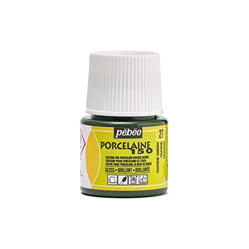 Pebeo Porcelaine 150 China Paint 45-Milliliter Bottle, Olivine Green by PEBEO - Used condition - CA$11.59