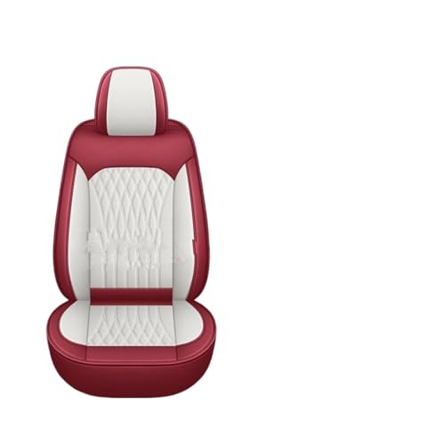 Housse de siège de voiture universelle cuir PU pour auto Q3 Q5 SQ5 5 places blanc rouge