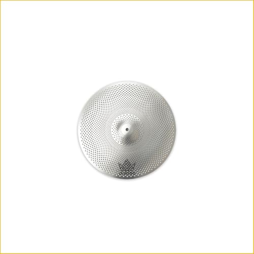 ULUOBO 6 inch Low Volume Cymbal for Drum, Splash Cymbal Quiet Practice (Silver, 1piece)