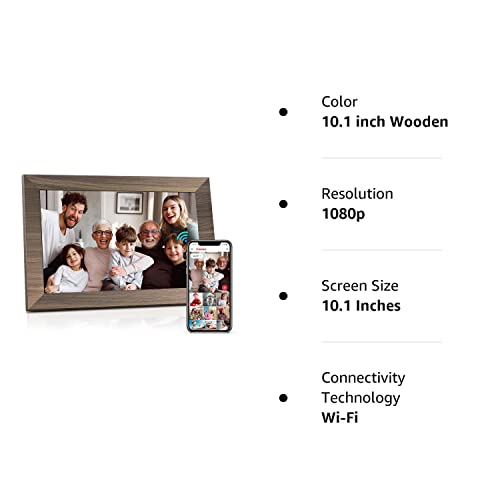10.1 Wifi Digital Photo Frame, Canupdog Ips Touch Screen Smart Cloud Photo Frame With 16Gb Storage, Wall Mountable, Auto-Rotate, Motion Sensor, Share Photos Via Frameo App #TOP7