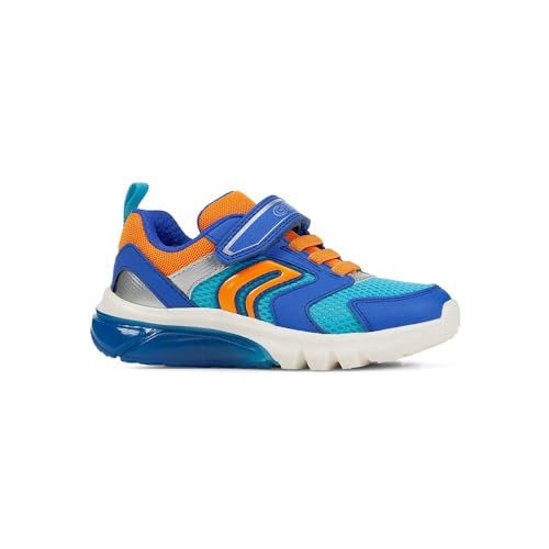 Geox J CIBERDRON Boy C Sneaker, LT Blue/ROYAL, 24 EU