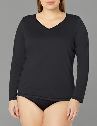 Kanu Surf Women's Plus-Size Solid UPF 50+ Long Sleeve Swim Shirt Rashguard3