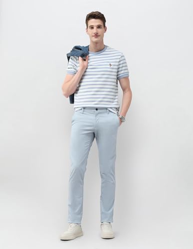 Image of U.S.Polo Association Men's Denver Slim Fit Textured Trousers