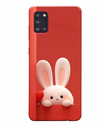 Image of Printed Hard Back Case Cover & Compatible for Samsung Galaxy A31 | Rabbit Painting Art (Multicolor) - D1202