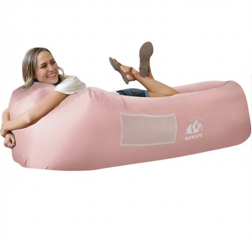 Image of WEKAPO Inflatable Couch Air Lounger Chair - Camping & Beach Accessories, Portable Blow up Sofa for Hiking, Lawn, Indoor /Outdoor Movies & Music Festivals. Lightweight and Easy to Set Up Air Hammock