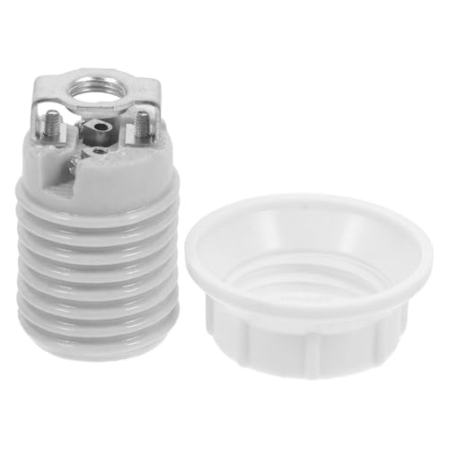 BIUDECO Casquillo E14 de Cerámica Rosca Completa para Portalámparas Base para Lámpara de Techo Repuesto para Bombillas Adecuado para Ventiladores y Lámparas de Interior