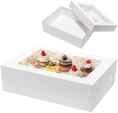 Amazon.com: JEUIHAU 20 PCS Gold Cake Board Rectangle, 3mm Sheet Cake ...