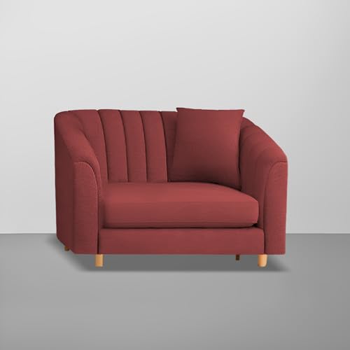 Image of Doraldo Seater Sofa Set for Living Room (Maroon) Premium Fabric Sofa Set