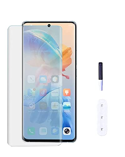 Image of STP FEEL Uv Tempered Glass Screen Protector For Realme 10 Pro Plus /Realme 11 Pro /Realme 11 Pro Plus (6.7 Inch) Full Adhesive Uv Glue Curved Edge To Edge Case Friendly Hd Clarity