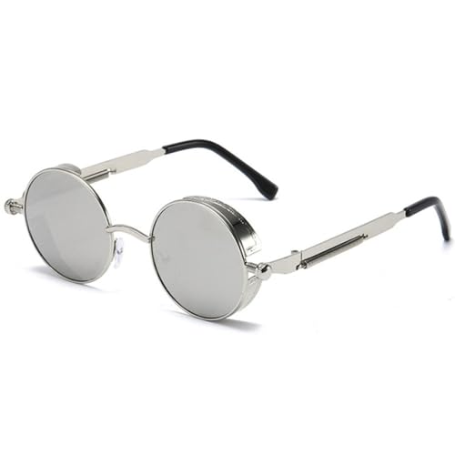 Lunettes de soleil rondes en métal protection UV400 totale LVTFCO