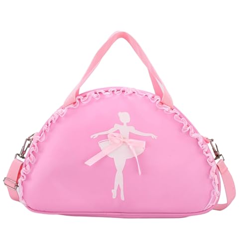 Dance Bag for Girls - Cute Ruffle Lace Ballet Duffle, Small Kids Tutu Dress Gym Crossbody Shoulder Backpack