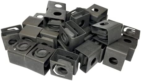 RackGold® Black 10-32 Slide-on Cage Nuts 25 Pack USA Made