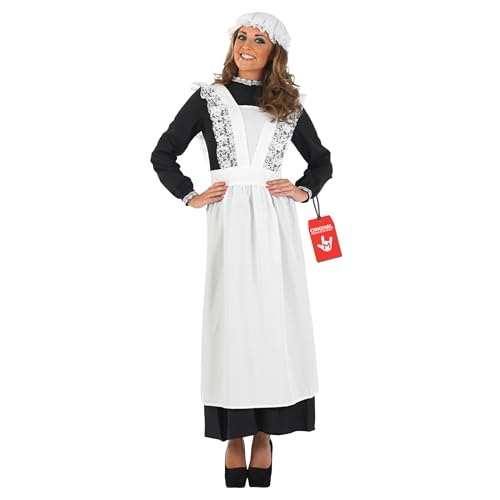 fun shack Victorian Maid Costume for Women, Long Sleeve Dress, Classic Maid Outfit, Elegant Victorian Style, Large