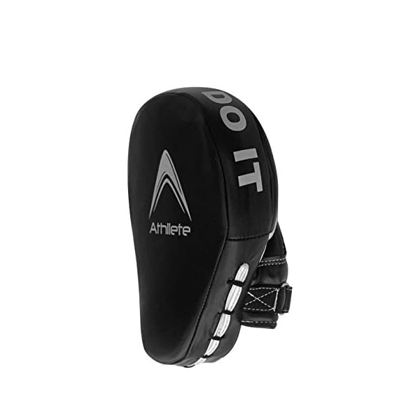 Athllete Boxing MMA Punching Mitts (Black/Silver)