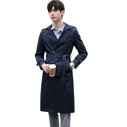 Gabardina media para hombre de diseño británico con acabados estructurales de sastrería