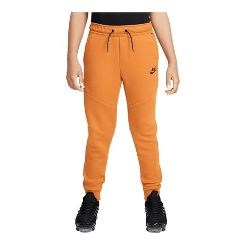 Nike Sportswear Tech Fleece Big Kids' Joggers (HV5869-815, Monarch/Black/Black) Size Small
