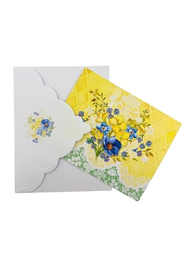 Image of Poster Foundry Sunny Bouquet Boxed Note Cards by Carol Wilson. 10 embossed 4x5 Die-Cut Notecards and Matching Envelopes in Decorative Gift Box with Magnetic Flap. NCP2389
