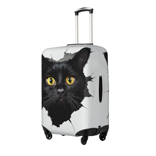 Elastic Luggage Cover Anti Scratch Dirt Covers, Black Cat Funny Travel Luggage Cover Suitcase Protector Fits 23-26 Inch Luggage2