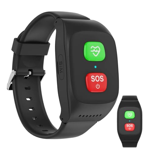 Reloj Inteligente Con Detección De Caídas Para Personas Mayores, Sos Boton Emergencia Ancianos, Reloj Localizador Personas Mayores - Podómetro, Geocerca Y Carga Magnética, Ideal Para Madres Mayores