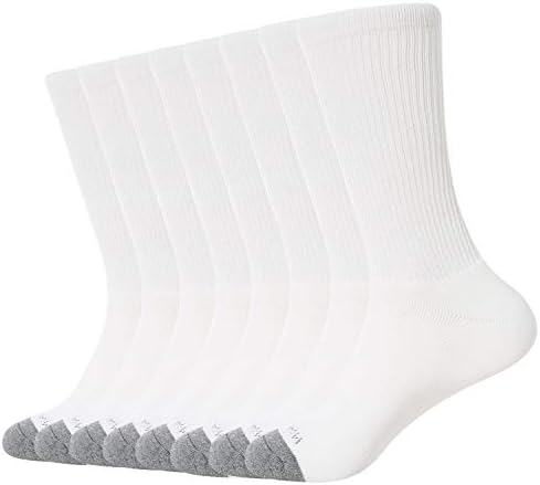 Men's Crew Socks of Cushion 8 Pairs Running Socks for Moisture Wicking Hiking Cotton Casual Socks