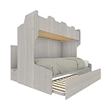 Matelas recommandé 80 x 190 H 18 pour le lit supérieur et 120 x 190 cm pour le lit inférieur