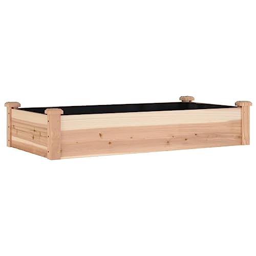 vidaXL Hochbeet, Pflanzbeet mit Einsatz, Pflanzkübel für Blumen Obst Gemüse, Kräuterbeet Gemüsebeet für Garten Balkon Terrasse, Massivholz Tanne