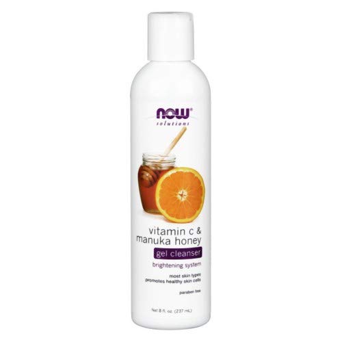 NOW Foods Vitamin C & Manuka Honey Gel Cleanser - 8 fl. oz. 4 Pack