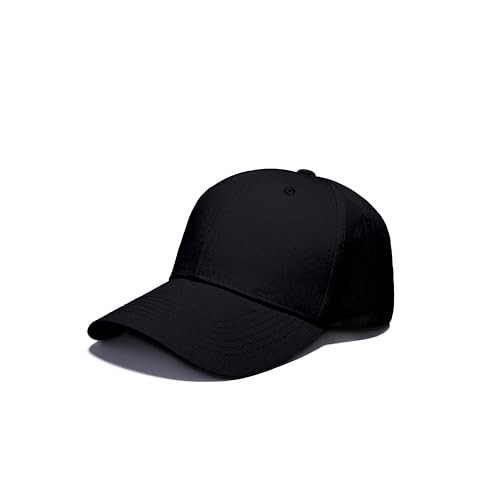 IQONEQ Baseball Caps for Men and Women, Adjustable Fit, 23 Colors (UK, Alpha, One Size, Black)