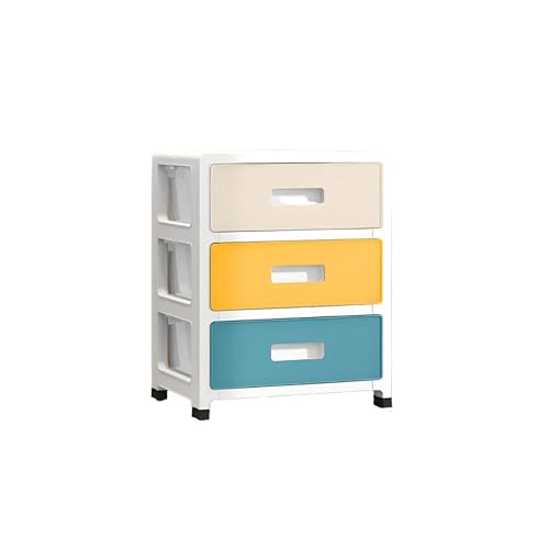 Image of HomeEssentials Detachable Plastic Storage Drawer Cabinet - Stylish Modular Organizer Rack /Multipurpose Cabinet for Clothes, Kitchen, Toys, Cosmetics /Sturdy, Anti-Slip Organizer for Home (3 Layers)