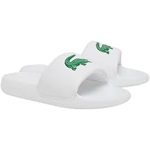 Lacoste Women's Serve Slide 1.0 Sandals WHT/GRN 40.5 EU