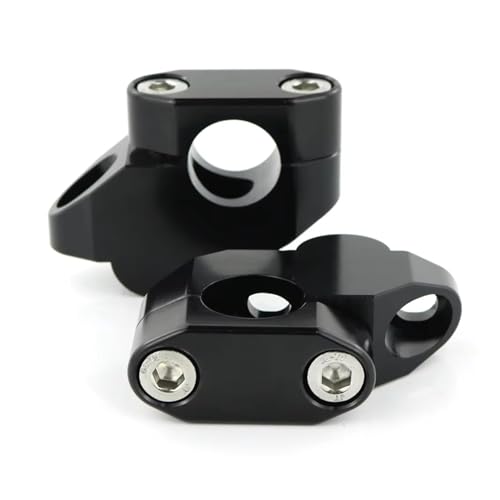 Lenkererhöhung Motorrad 22mm 7/8 "Lenkererhöhung Montage Standard-Lenkererhöhung Verlängern Nach Hinten Für 620 LC 4 Für 640 Für Moto Für Guzzi Für V7/V 85 T Riser Clamp(Black)