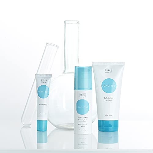 Obagi Medical 360 System, 3 Piece Kit. Includes: Exfoliating Face Cleanser, Hydrafactor Broad Spectrum Spf 30 Sunscreen, Retinol Moisturizer Cream For Face. Pack Of 1 #TOP6