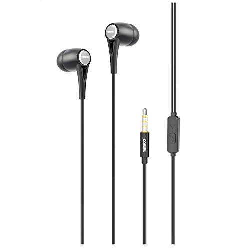 TEMCO-ES02-N - Auricular de botón, Color Negro con Micrófono