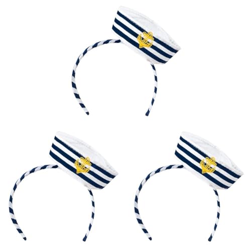 Boland 44356 - Tiara Navy Sailor avec casquette, serre-tête, marin, matelot, marin, marine, accessoire, serre-tête, couvre-chef, costume, fête de carnaval, carnaval