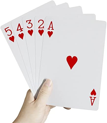 Jumbo Giant Playing Card Deck - 5x7 Inch Large Poker for Seniors Super Big Game Card Set Oversize Bridge Cards Huge Magic Poker for Family Party Fun Suitable