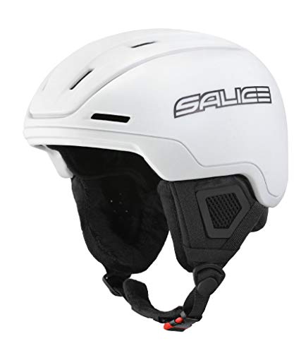 Unisex adulto SALICE Bianco, Casco Sci con ROTORE TG Unisex Adulto, 52-56