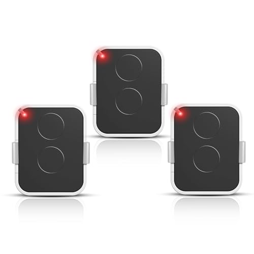 3 Pièces Télécommande Nice 433 MHz Rolling Code, 2 Canaux, Remplacement pour ON1E, ON2E, ON4E, Compatible avec Motorisations Portail et Garage, Portée jusqu’à...