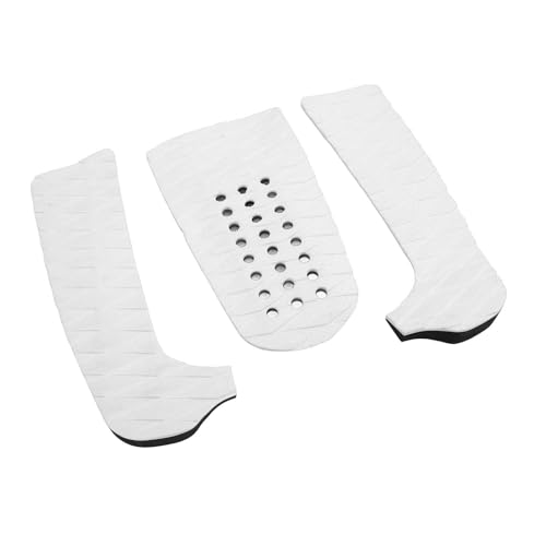 Yosoo Surfboard Traction Pads Anti Slip Front Deck EVA Grip 3PCS for Paddleboard Longboard Shortboard (White)