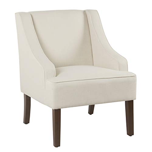 HomePop Upholstered Classic Swoop Arm Accent Chair, Cream by HomePop - Used condition - US$133.10