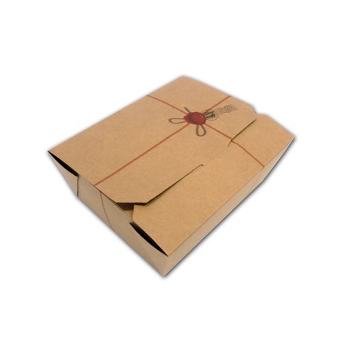 PZ 60 Scatole Alimenti In Cartoncino Per Fritti E Take Away - Formato Medio 17,5x14x6,5 Cm - Dispenser Da 60 Pezzi