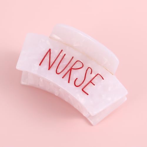 Funny Hair Clip,Personalized Claw Hair Clip Acetate Claw Clips,Nightingale International Nurses Day May 12 Gift Hair Clips for Women