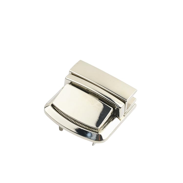 Zamek torebki, Zapięcie typu Twist Turn Lock, opakowanie 10 szt. Aluminiowych zapięć do torebek 33x35mm, wielokolorowe(Silver)