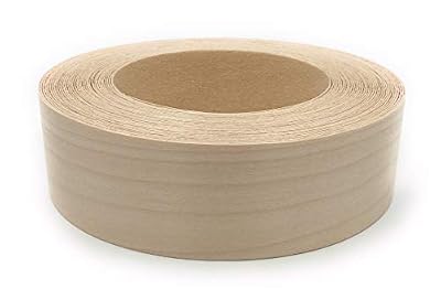 Edge Supply Birch 2 In X 50 Ft Roll, Wood Veneer Edge Banding Preglued, Iron on with Hot Melt Adhesive, Flexible Wood Tape Sanded to Perfection. Easy Application, Made in USA