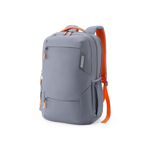 Image of American Tourister Brett 4.0 | 31 Ltrs | 3 Compartments | Bottle Pocket | Ergonomic Padded Back Panel & Shoulder Straps | Laptop Backpack | 1 Year International Warranty | Charcoal Grey